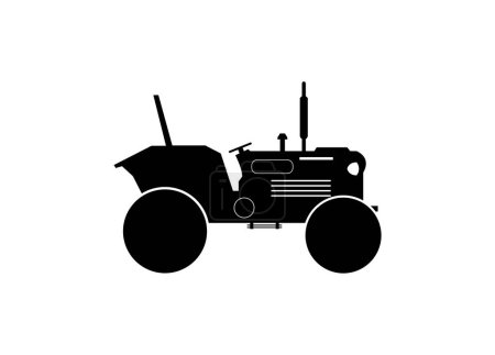 Téléchargez les illustrations : Illustration vectorielle d'un tracteur sur fond blanc - en licence libre de droit