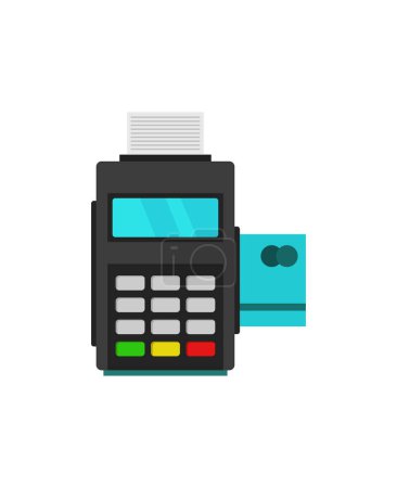 Illustration for Payment machine icon vector flat illustration - Royalty Free Image