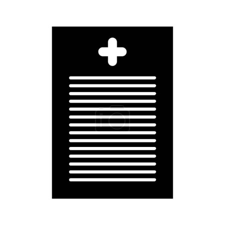 Illustration for Medical report icon, flat style - Royalty Free Image