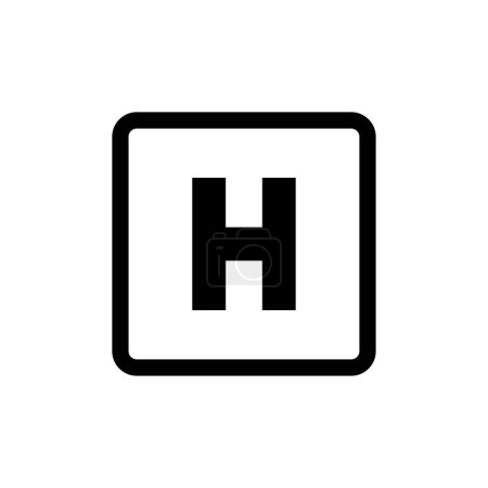 Illustration for Helipad symbol icon vector illustration - Royalty Free Image