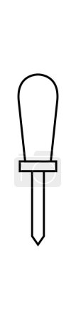 Illustration for Simple outline screwdriver vector icon - Royalty Free Image