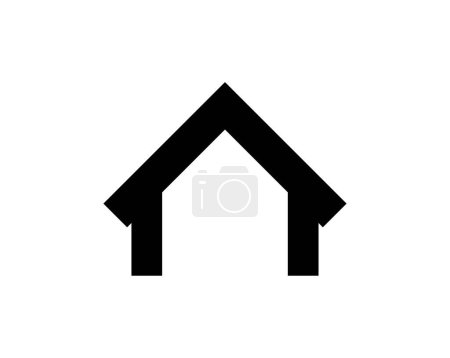 Illustration for Vector illustration of simple house roof icon - Royalty Free Image