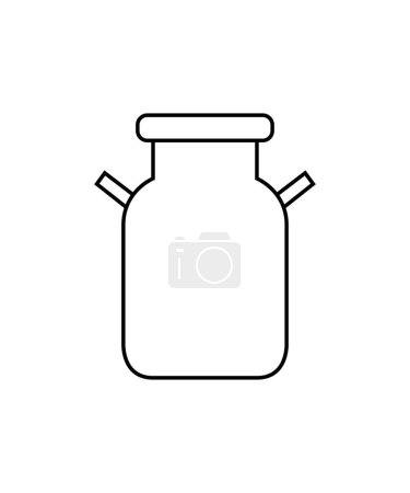 Ilustración de Símbolo de icono de lata de leche. Jarra aislada en estilo de moda. - Imagen libre de derechos