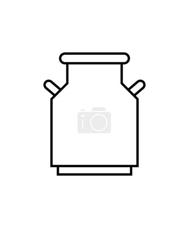 Illustration for Milk Can Icon Symbol. Isolated Jug In Trendy Style. - Royalty Free Image