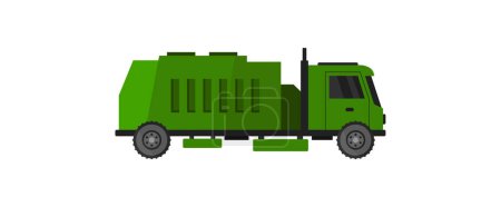 Illustration for Green truck on white background - Royalty Free Image