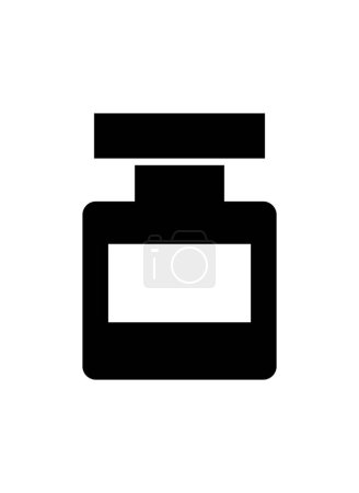 Ilustración de Icono de botella de tinta. Impresión digital. Fondo blanco - Imagen libre de derechos