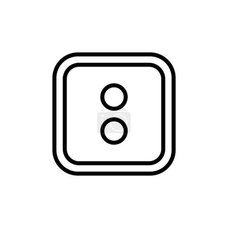 Ilustración de Icono del botón de vestir esquema vector ilustración - Imagen libre de derechos