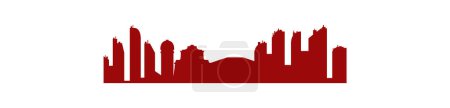 Téléchargez les illustrations : Modèle vectoriel de logo de bâtiments de ville et de ville réels - en licence libre de droit