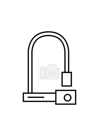 Photo for Bike lock icon vector illustration - Royalty Free Image