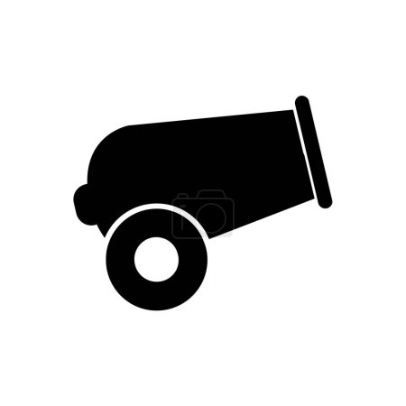 Illustration for Icon illustrated war cannon on a white background - Royalty Free Image