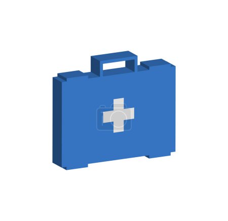 Ilustración de Kit de primeros auxilios icono vector ilustración diseño - Imagen libre de derechos