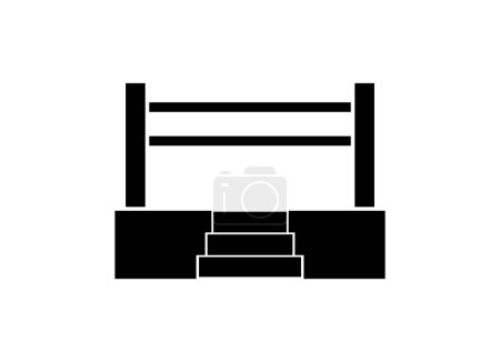 Illustration for Boxing ring, vector simple design - Royalty Free Image
