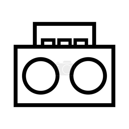 Illustration for Music player vector thin line icon - Royalty Free Image