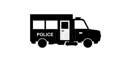 Téléchargez les illustrations : Icône de voiture de police. illustration simple - en licence libre de droit