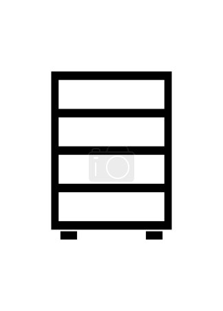 Illustration for Shelves cabinet  vector  web icon - Royalty Free Image