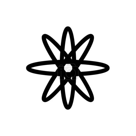 Ilustración de Icono de átomo aislado. concepto de ciencia - Imagen libre de derechos