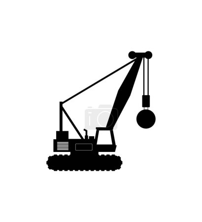 Illustration for Construction icon. crane icon vector illustration - Royalty Free Image