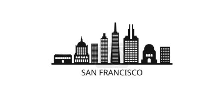 Illustration for San francisco skyline, vector illustration - Royalty Free Image