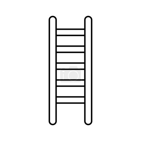 Illustration for Ladder icon vector. outline line sign. isolated contour symbol illustration - Royalty Free Image