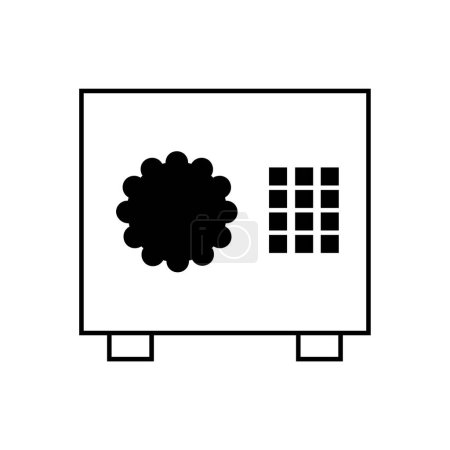 Illustration for Safe outline icon on white background - Royalty Free Image