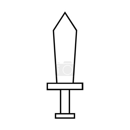 Illustration for Sword vector illustration on a transparent background. premium quality symbols. thin line icon for concept and graphic design. - Royalty Free Image