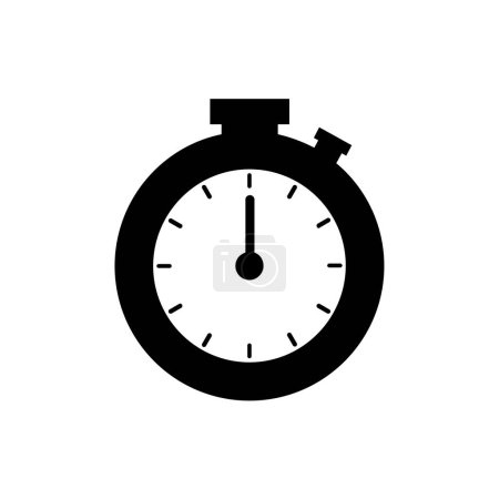Illustration for Stopwatch vector glyph flat icon - Royalty Free Image