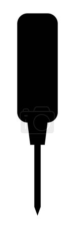 Illustration for Simple outline screwdriver vector icon - Royalty Free Image