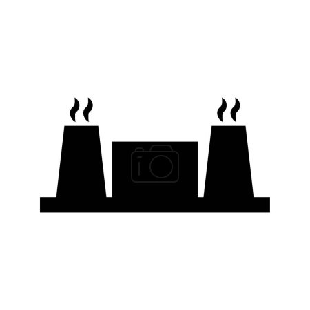 Illustration for Factory vector glyph flat icon - Royalty Free Image