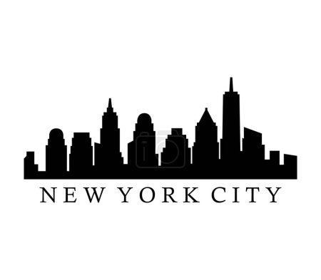 Ilustración de Ciudad de Nueva York skyline - Imagen libre de derechos