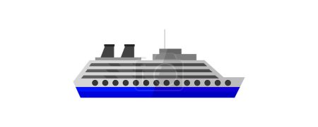 Téléchargez les illustrations : Conception vectorielle isolée des navires de croisière - en licence libre de droit