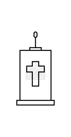 Téléchargez les illustrations : Icône de stand prêtre, design vectoriel simple - en licence libre de droit