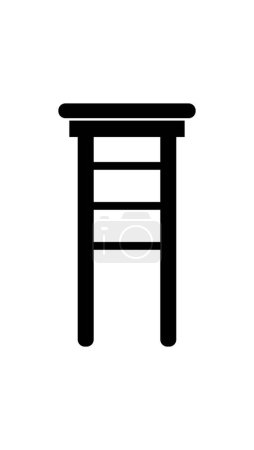 Illustration for Bar stool icon, vector simple design - Royalty Free Image