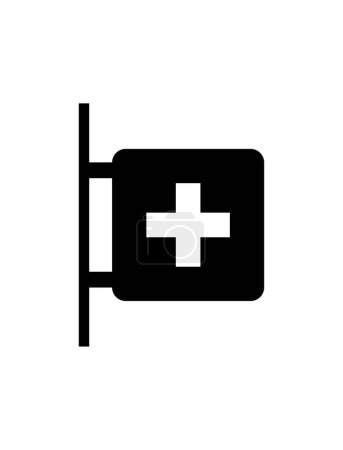 Ilustración de Hospital letrero icono vector ilustración - Imagen libre de derechos