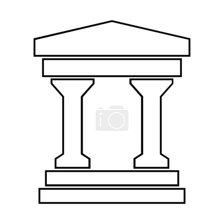 Illustration for Building architecture icon, outline style - Royalty Free Image