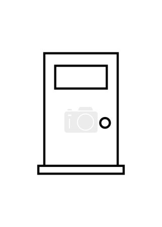 Illustration for Door flat icon. vector illustration - Royalty Free Image