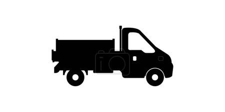 Illustration for Silhouette of the truck. vector icon - Royalty Free Image