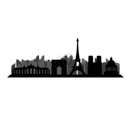 Ilustración de Vector de ilustración de París y el símbolo de Francia. colección de parís y monumentos. ilustración vectorial. - Imagen libre de derechos