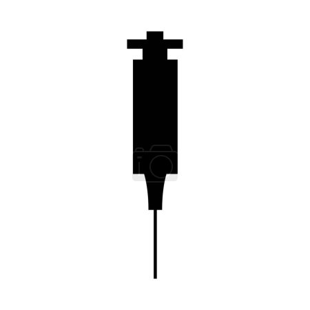 Ilustración de Icono de la jeringa. símbolo médico. diseño plano - Imagen libre de derechos