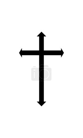 Téléchargez les illustrations : Illustration vectorielle de la croix chrétienne. - en licence libre de droit