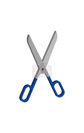 Illustration for Scissors icon in flat style. vector - Royalty Free Image