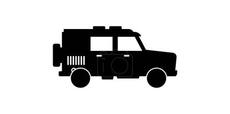 Téléchargez les illustrations : Vecteur d'icônes Jeep isolé sur fond blanc pour la conception de votre application web et mobile, concept de logo Jeep - en licence libre de droit