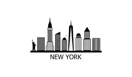 Téléchargez les illustrations : New York City Skyline. illustration vectorielle - en licence libre de droit