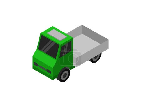Téléchargez les illustrations : Camion icône de service de livraison isolé - en licence libre de droit