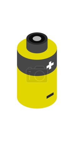 Illustration for Battery icon. flat illustration isolated vector illustration symbol for web and mobile - Royalty Free Image