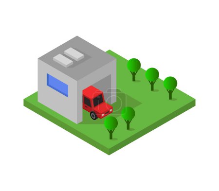 Illustration for Isometric 3 d vector car - Royalty Free Image