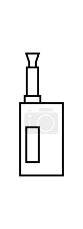 Illustration for Electronic cigarette icon, vector simple design - Royalty Free Image