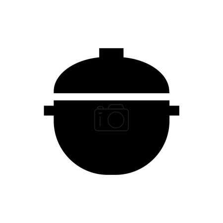 Téléchargez les illustrations : Icône vectorielle de la conception d'illustration de casserole - en licence libre de droit