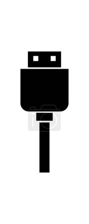 Ilustración de Plug USB icono de cable aislado en blanco - Imagen libre de derechos