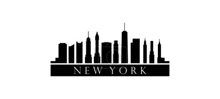 Ilustración de Nueva York skyline, Manhattan, ilustración vectorial - Imagen libre de derechos