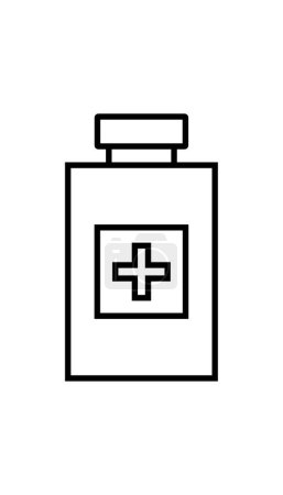 Téléchargez les illustrations : Icône de bouteille médicale, illustration vectorielle - en licence libre de droit